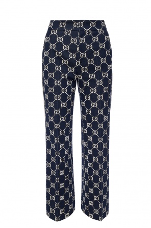 Logo-embroidered flared trousers, zdjęcie 1 Logo-embroidered flared trousers od Gucci